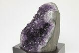 Amethyst Cluster With Wood Base - Uruguay #200003-2